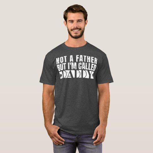 Geen vader, maar ik heet papa ongeschikt t-shirt (Voorkant volledig)