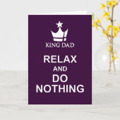 Geen Vaderdag paarse blauwe kaart (Gele Bloem)