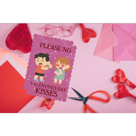 Geen Valentijnskussen A.u.b. Grappig Feestdagenkaart