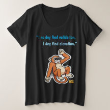 Geen validatie nodig Monkey T-shirt | Eerlijke zon