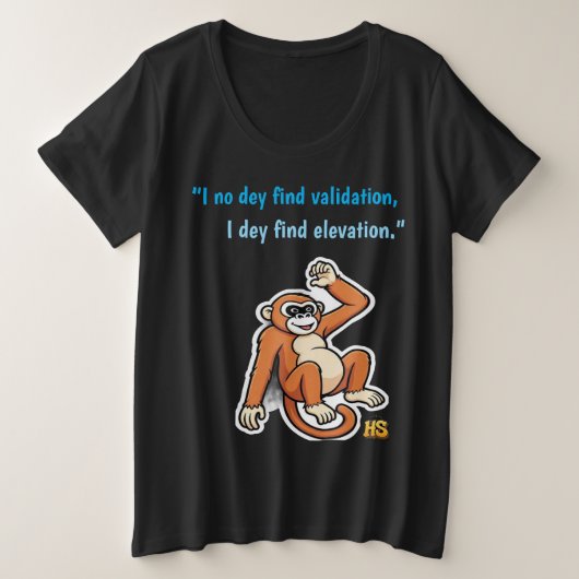 Geen validatie nodig Monkey T-shirt | Eerlijke zon (Design voorkant)