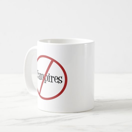 Geen Vampiers-Mok Koffiemok (Voorkant links)