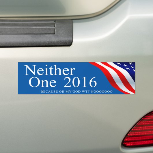 Geen van beide in 2016 bumpersticker (Op auto)
