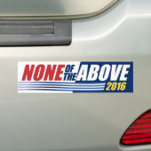 Geen van de bovenstaande punten. 2016. Bumperstick Bumpersticker (Op auto)