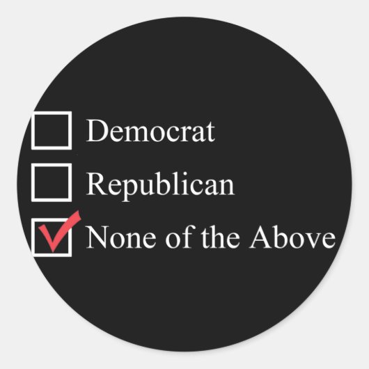 Geen van de bovenstaande stickers (Voorkant)