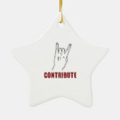 Geen van de enige Star-versieringen Keramisch Ornament (Achterkant)