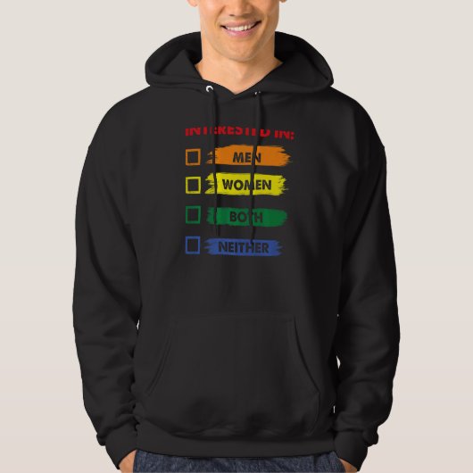Geen van de geïnteresseerde LGBT Pride Month Graph Hoodie (Voorkant)