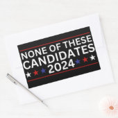 Geen van deze kandidaten 2024 grappige sarcastisch rechthoekige sticker (Envelop)