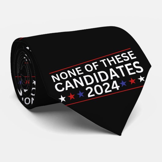 Geen van deze kandidaten 2024 grappige sarcastisch stropdas (Opgerold)