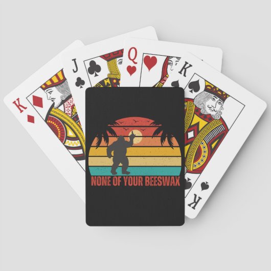 Geen van je bijenwas Bigfoot middelvinger Pokerkaarten (Achterkant)