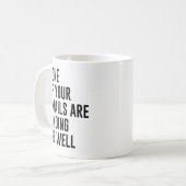 Geen van je e-mails vindt me goed grappige e-mail koffiemok (Voorkant links)