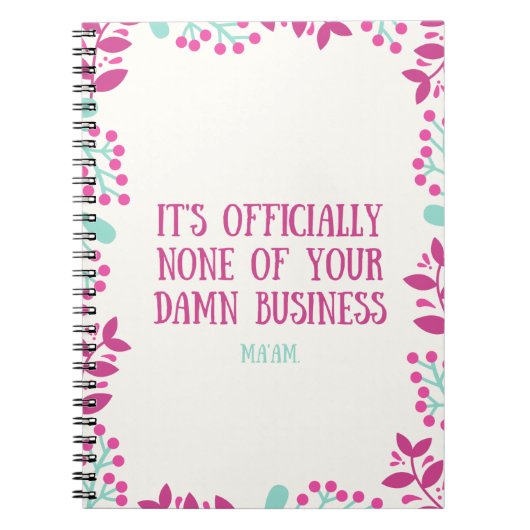 Geen van uw zakelijke Notitieboek (Voorkant)