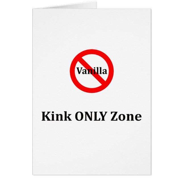 Geen Vanilla KINK Alleen zone (Voorkant)