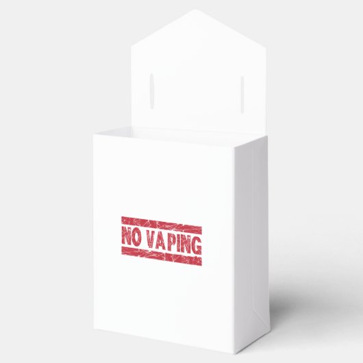 Geen Vaping Red Ink Stamp Bedankdoosjes (Geopend)