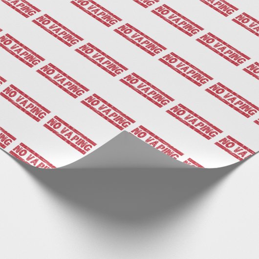 Geen Vaping Red Ink Stamp Cadeaupapier (Hoek)