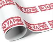 Geen Vaping Red Ink Stamp Cadeaupapier (Rol Hoek)