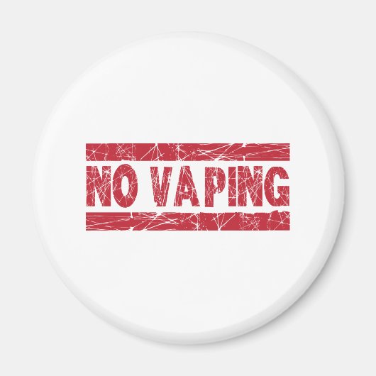 Geen Vaping Red Ink Stamp Magneet (Voorkant)
