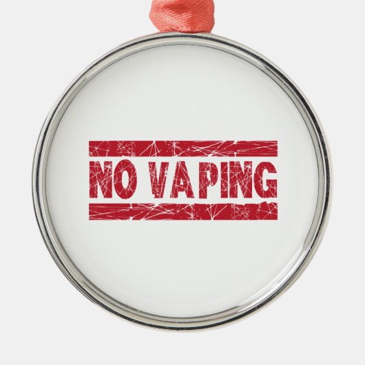 Geen Vaping Red Ink Stamp Metalen Ornament (Voorkant)