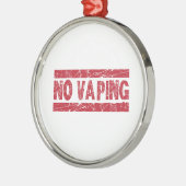Geen Vaping Red Ink Stamp Metalen Ornament (Links)