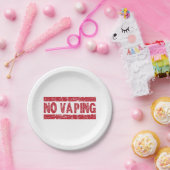 Geen Vaping Red Ink Stamp Papieren Bordje (Feest)