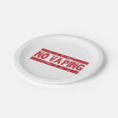 Geen Vaping Red Ink Stamp Papieren Bordje (Gekanteld)