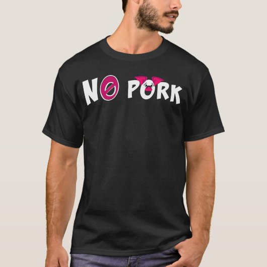 Geen varkensvlees in mijn dieet Eet geen varkensvl T-shirt (Voorkant)