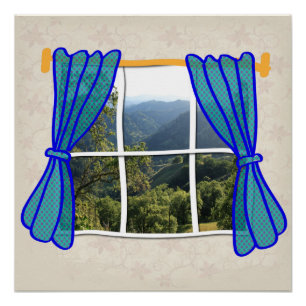 Geen Venster Faux Venster Grappige werkplek Perfect Poster