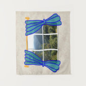 Geen Venster Faux Venster Grappige werkplek Wandkleed (Voorkant)