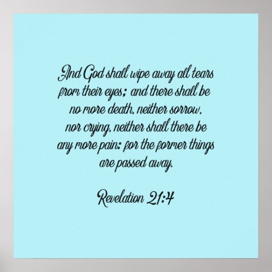 Geen Verdriet Meer Geen Pijn Meer Christelijke Sch Poster (Voorkant)