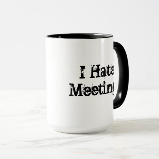Geen Vergaderingen Gepersonaliseerd de Mok van het (Voorkant rechts)