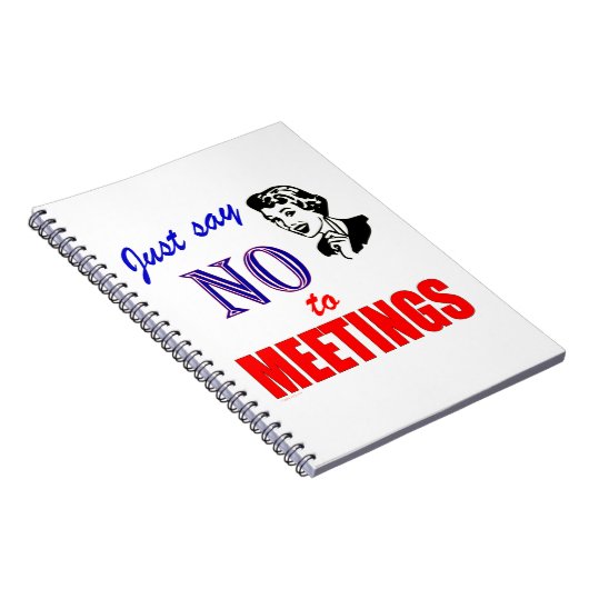Geen vergaderingen Office Humor Notitieboek (Rechterzijde)
