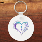 💜 Geen verhaal mag te snel eindigen Sleutelhanger (Voorkant)