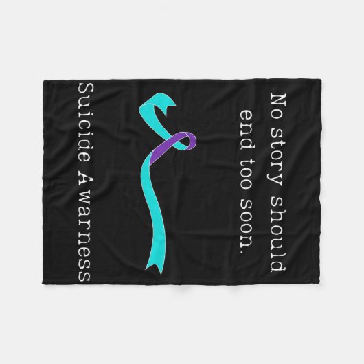 Geen verhaal moet te snel eindigen Suicide Awarene Fleece Deken (Voorkant (Horizontaal))