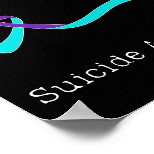 Geen verhaal moet te snel eindigen Suicide Awarene Poster (Hoek)