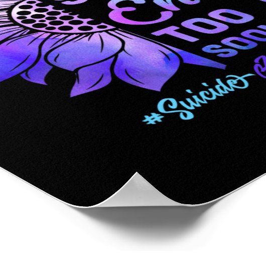 Geen verhaal moet te snel eindigen Zelfmoordbewust Poster (Hoek)