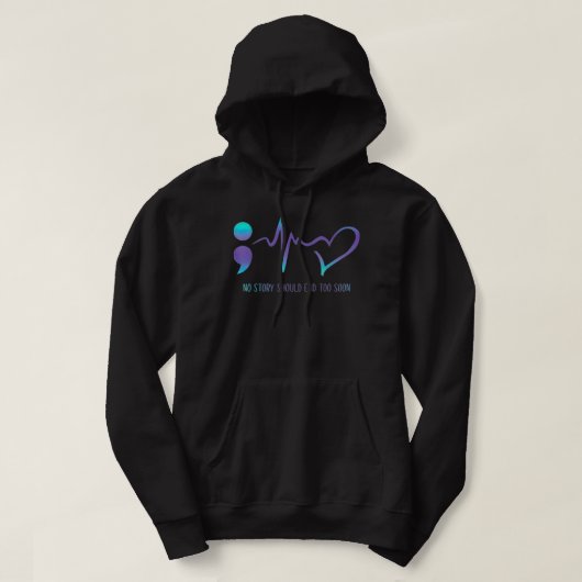 Geen verhaal zou te snel Mannen van zelfmoordbewus Hoodie (Design voorkant)