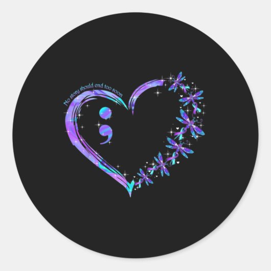 Geen verhaal zou te snel moeten eindigen op zelfmo ronde sticker (Voorkant)