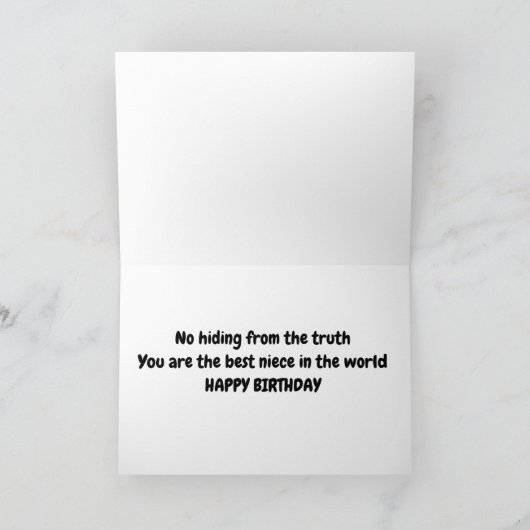 GEEN VERHINDERING VAN DE TRUTH "BESTE NIECE" IN DE KAART (Binnen)
