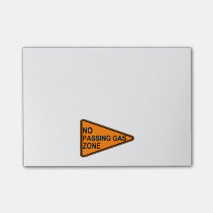 Geen verkeersborden voor passerende gassen post-it® notes
