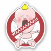 Geen verklikkers! Huil Baby Sticker (Voorkant)