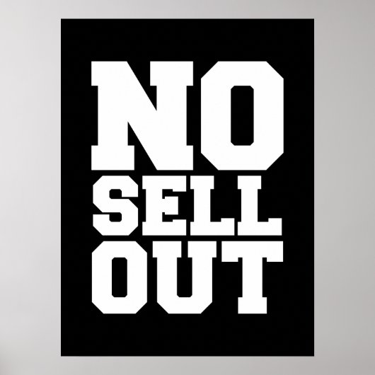 GEEN VERKOPEN POSTER (Voorkant)