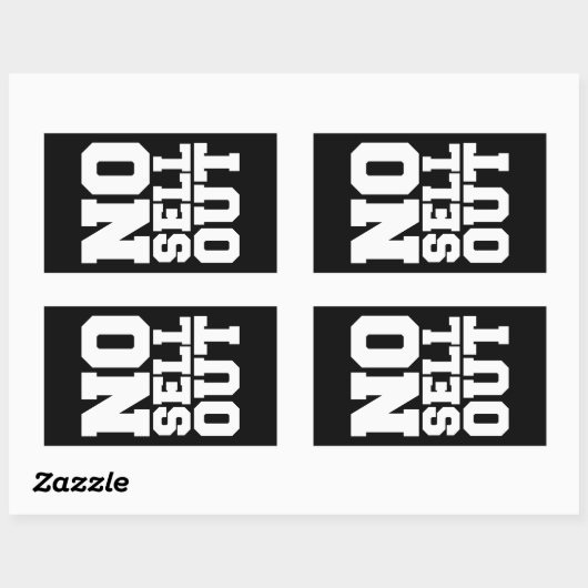 GEEN VERKOPEN RECHTHOEKIGE STICKER (Vel)