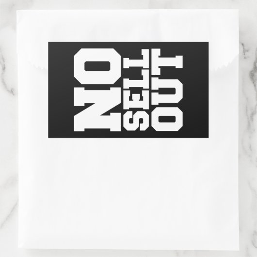 GEEN VERKOPEN RECHTHOEKIGE STICKER (Tas)