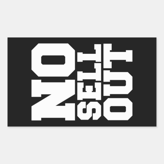 GEEN VERKOPEN RECHTHOEKIGE STICKER (Voorkant)