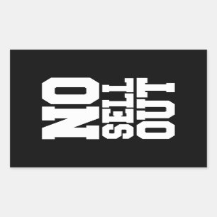 GEEN VERKOPEN RECHTHOEKIGE STICKER