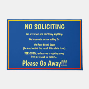 Geen verkopers deurmat