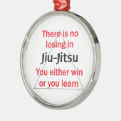 Geen verlies in Jiu Jitsu Metalen Ornament (Links)