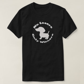 Geen verliezers Alleen Wieners Fun Dachshund Hond  T-shirt
