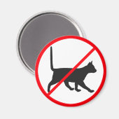Geen vermelding voor katten! magneet (Voorkant / Achterkant)