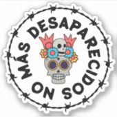 Geen Vermiste Personen Meer (schedel) Sticker (Voorkant)